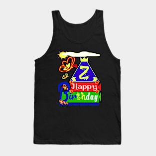 Happy Birthday Alphabet Letter (( Z )) You are the best today Tank Top